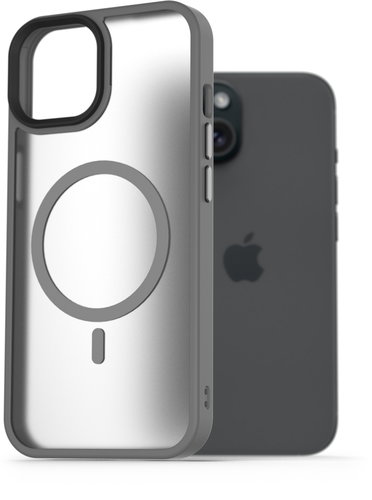 AlzaGuard Matte Case Compatible with Magsafe for iPhone 15 Plus grey - Phone Cover - Main image