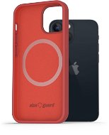 AlzaGuard Silicone Case Compatible with Magsafe for iPhone 13 Mini Red - Phone Cover