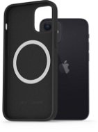 AlzaGuard Silikonhülle kompatibel mit Magsafe iPhone 12 Mini schwarz - Handyhülle
