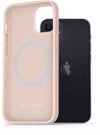 AlzaGuard Silikonhülle kompatibel mit Magsafe iPhone 12 Mini rosa - Handyhülle