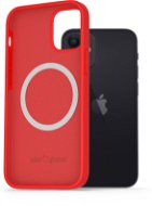 Phone Cover AlzaGuard Silicone Case Compatible with Magsafe iPhone 12 Mini red - Kryt na mobil