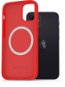 AlzaGuard Silikonhülle kompatibel mit Magsafe iPhone 12 Mini rot - Handyhülle