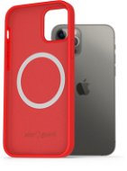 Handyhülle AlzaGuard Silikonhülle kompatibel mit Magsafe iPhone 12 / 12 Pro rot - Kryt na mobil