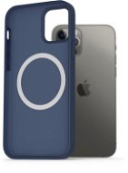 AlzaGuard Silikonhülle kompatibel mit Magsafe iPhone 12 / 12 Pro blau - Handyhülle