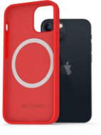 Phone Cover AlzaGuard Silicone Case Compatible with Magsafe iPhone 13 Mini red - Kryt na mobil