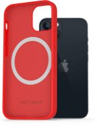 AlzaGuard Silikonhülle kompatibel mit Magsafe iPhone 13 rot - Handyhülle