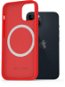AlzaGuard Silicone Case Compatible with Magsafe iPhone 14 red - Phone Cover