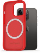AlzaGuard Silikonhülle kompatibel mit Magsafe iPhone 14 Pro rot - Handyhülle