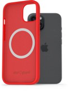 AlzaGuard Silicone Case Compatible with Magsafe iPhone 15 červený - Kryt na mobil