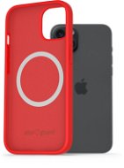 AlzaGuard Silikonhülle kompatibel mit Magsafe iPhone 15 Plus rot - Handyhülle