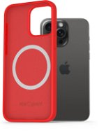 AlzaGuard Silikonhülle kompatibel mit Magsafe iPhone 15 Pro Max rot - Handyhülle
