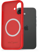 AlzaGuard Silicone Case Compatible with Magsafe for iPhone 16 red - Phone Cover