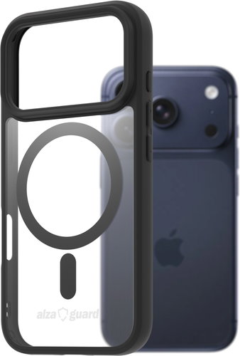 AlzaGuard Clear TPU Case Compatible with Magsafe for iPhone 17 Pro - Black - Phone Cover - Main image