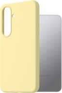 AlzaGuard Premium Silicone Case for Samsung Galaxy S25 5G yellow - Phone Cover