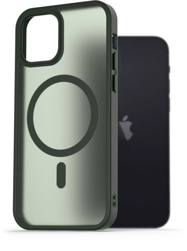 AlzaGuard Matte Case Compatible with Magsafe pro iPhone 12 / 12 Pro tmavě zelený - Kryt na mobil - Hlavní obrázek