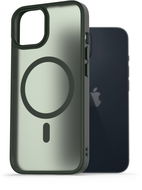 AlzaGuard Matte Case Compatible with Magsafe iPhone 14 sötétzöld tok - Telefon tok