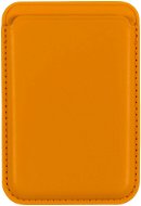 MagSafe tárca AlzaGuard PU Leather Card Wallet Compatible with Magsafe sárga - MagSafe peněženka
