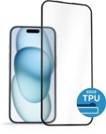 AlzaGuard Glass with TPU Frame iPhone 15 Plus 2.5D üvegfólia - fekete - Üvegfólia