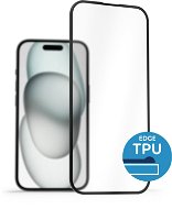 AlzaGuard Glass with TPU Frame iPhone 15 2.5D üvegfólia - fekete - Üvegfólia