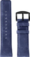 AlzaGuard Genuine Leather Band pro Garmin QuickFit 22mm - modrý - Řemínek