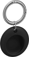 AlzaGuard Circle Silicone Keychain for AirTag Black - AirTag Key Ring