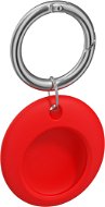 AlzaGuard Circle Silicone Keychain für AirTag - rot - AirTag Schlüsselanhänger