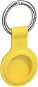 AlzaGuard Silicone Keychain for Airtag Yellow - AirTag Key Ring