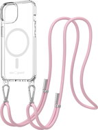 AlzaGuard Luxe Detach Lanyard Case Compatible with MagSafe for iPhone 13 pink - Phone Cover