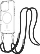 AlzaGuard Luxe Detach Lanyard Case Compatible with MagSafe for iPhone 15 Black - Phone Cover