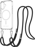 AlzaGuard Luxe Detach Lanyard Case Compatible with MagSafe for iPhone 16 Black - Phone Cover