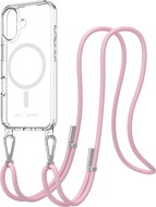AlzaGuard Luxe Detach Lanyard Case Compatible with MagSafe for iPhone 16 pink - Phone Cover