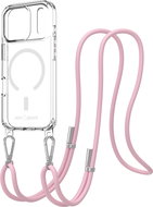 AlzaGuard Luxe Detach Lanyard Case Compatible with MagSafe for iPhone 17 Pro pink - Phone Cover