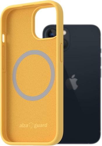 AlzaGuard Silicone Case Compatible with Magsafe for iPhone 13 yellow Main image AlzaGuard Silicone Case Compatible with Magsafe for iPhone 13 yellow - Phone Cover - Main image