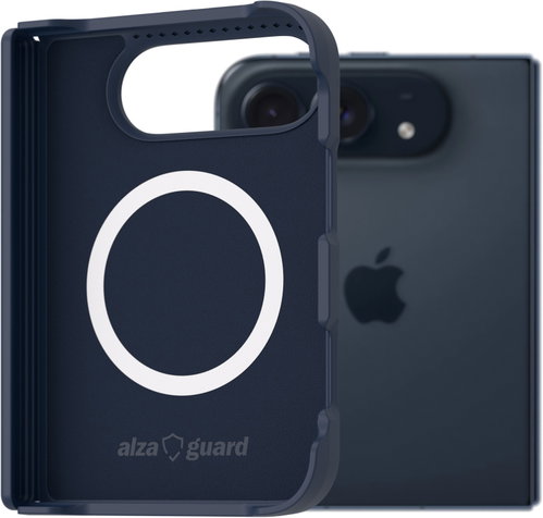 AlzaGuard Silicone Case Compatible with Magsafe for iPhone Fold dark blue - Phone Cover - Main image