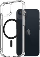 AlzaGuard Crystal Clear TPU Case Compatible with Magsafe for iPhone 13 - Black - Phone Cover