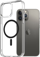 AlzaGuard Crystal Clear TPU Case Compatible with Magsafe for iPhone 13 Pro Max - Black - Phone Cover