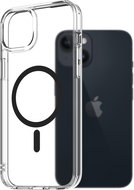 AlzaGuard Crystal Clear TPU Case Compatible with Magsafe for iPhone 14 Plus - Black - Phone Cover