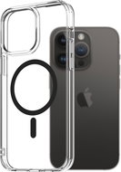 AlzaGuard Crystal Clear TPU Case Compatible with Magsafe for iPhone 14 Pro Max - Black - Phone Cover