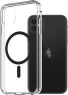 AlzaGuard Crystal Clear TPU Case Compatible with Magsafe for iPhone 11 - Black - Phone Cover