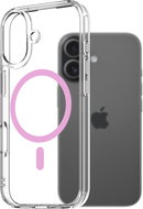 AlzaGuard Crystal Clear TPU Case Compatible with Magsafe for iPhone 17 - Pink - Phone Cover