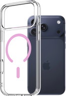 AlzaGuard Crystal Clear TPU Case Compatible with Magsafe for iPhone 17 Pro Max - Pink - Phone Cover