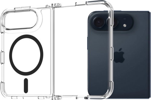 AlzaGuard Crystal Clear TPU Case Compatible with Magsafe for iPhone Fold black - Phone Cover - Main image