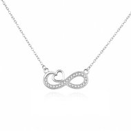 Agato Romantic silver necklace Infinity Love AGS1573/47 (Ag925/1000 3,1 g) - Necklace
