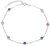 Agato Silver bracelet with coloured cubic zirconia AGB767 \ 21 (Ag925\1000 3,2 g) - Bracelet