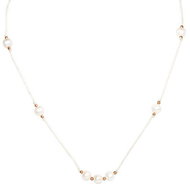 Agato Beautiful string necklace with pearls HE03K3RG - WH - Necklace