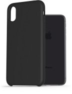 Handyhülle AlzaGuard Premium Liquid Silicone Case für iPhone X / Xs Schwarz - Kryt na mobil