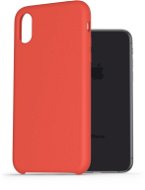 Phone Cover AlzaGuard Premium Liquid Silicone Case for iPhone X/Xs Red - Kryt na mobil
