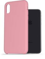 Telefon tok AlzaGuard Premium Liquid Silicone Case iPhone X / Xs rózsaszín tok - Kryt na mobil