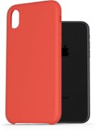 Phone Cover AlzaGuard Premium Liquid Silicone Case for iPhone Xr Red - Kryt na mobil