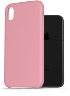 Telefon tok AlzaGuard Premium Liquid Silicone Case iPhone Xr rózsaszín tok - Kryt na mobil